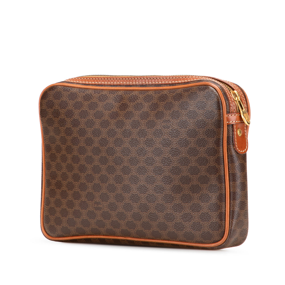 Macadam Coated Canvas Clutch Brown - Gaby Paris