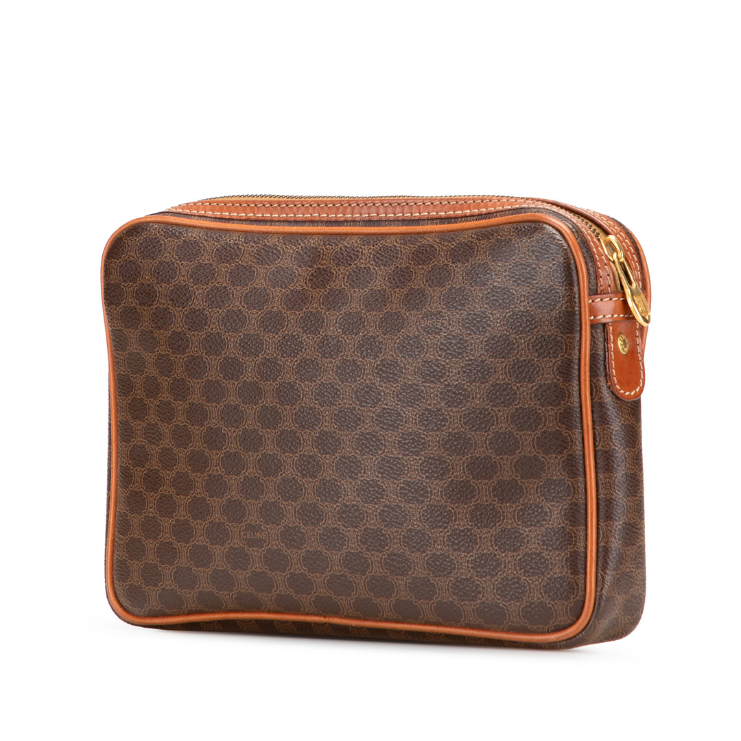 Macadam Coated Canvas Clutch Brown - Gaby Paris