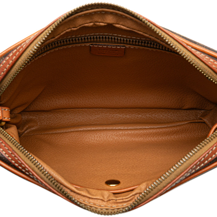 Macadam Coated Canvas Clutch Brown - Gaby Paris