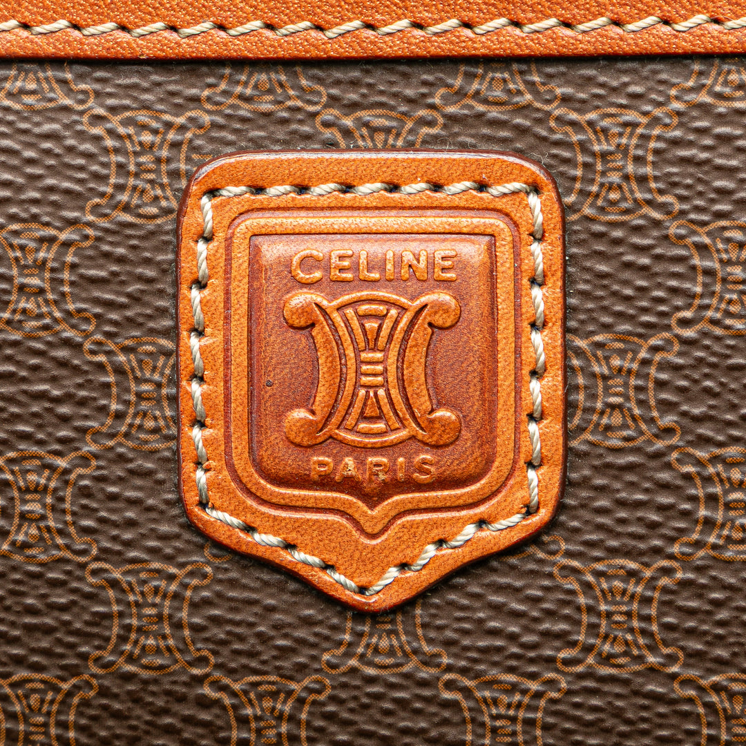 Macadam Coated Canvas Clutch Brown - Gaby Paris