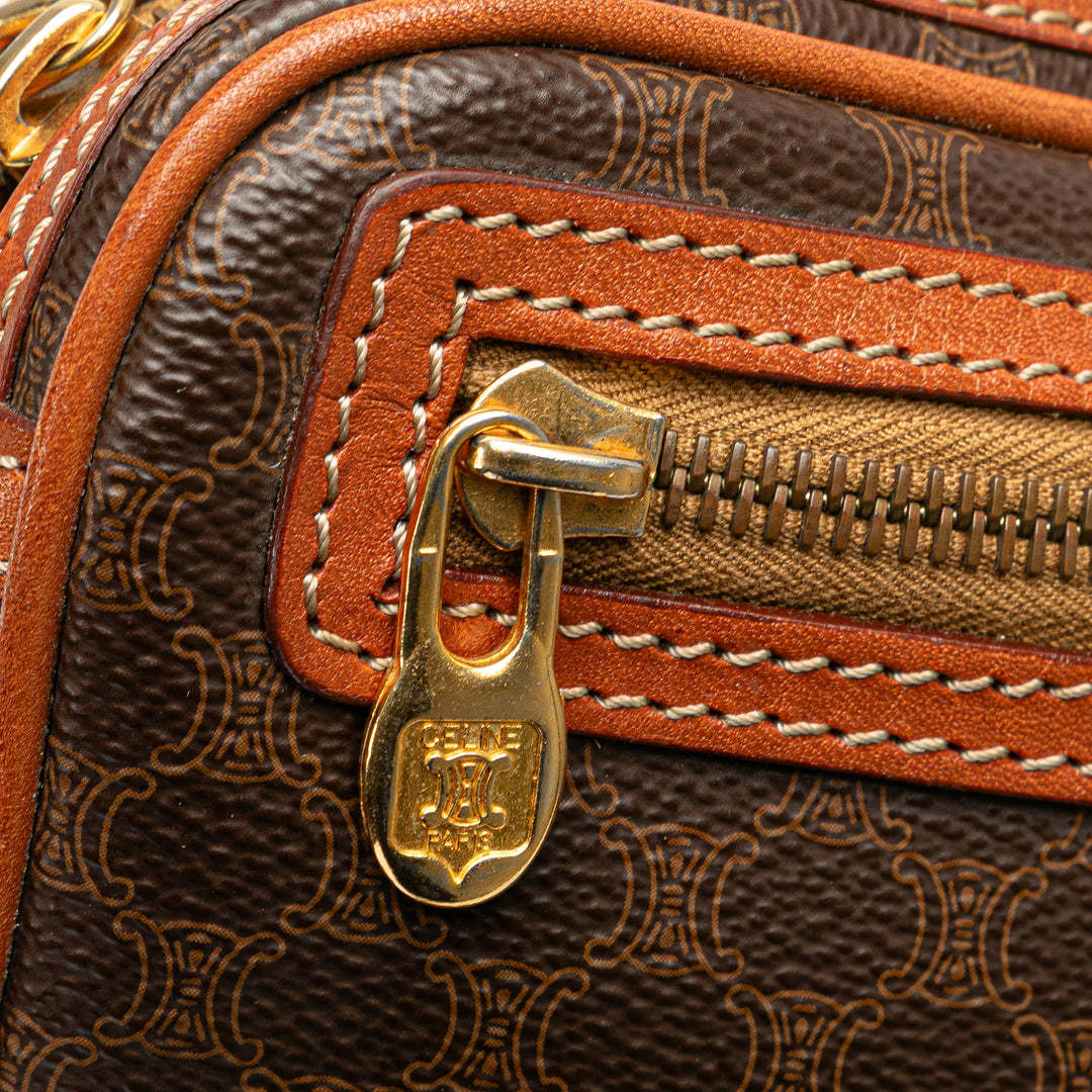Macadam Coated Canvas Clutch Brown - Gaby Paris