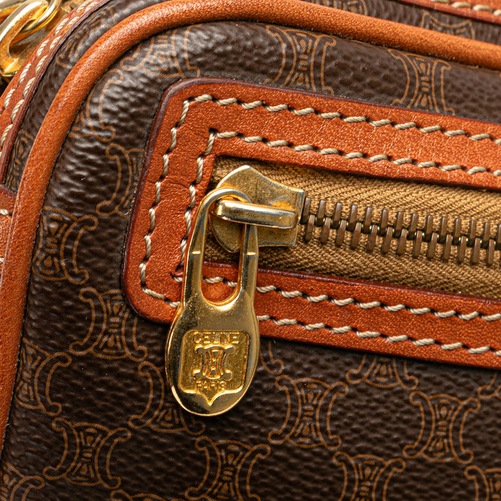 Macadam Coated Canvas Clutch Brown - Gaby Paris