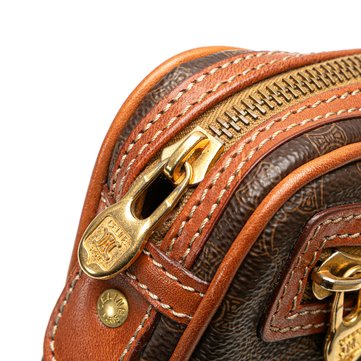 Macadam Coated Canvas Clutch Brown - Gaby Paris