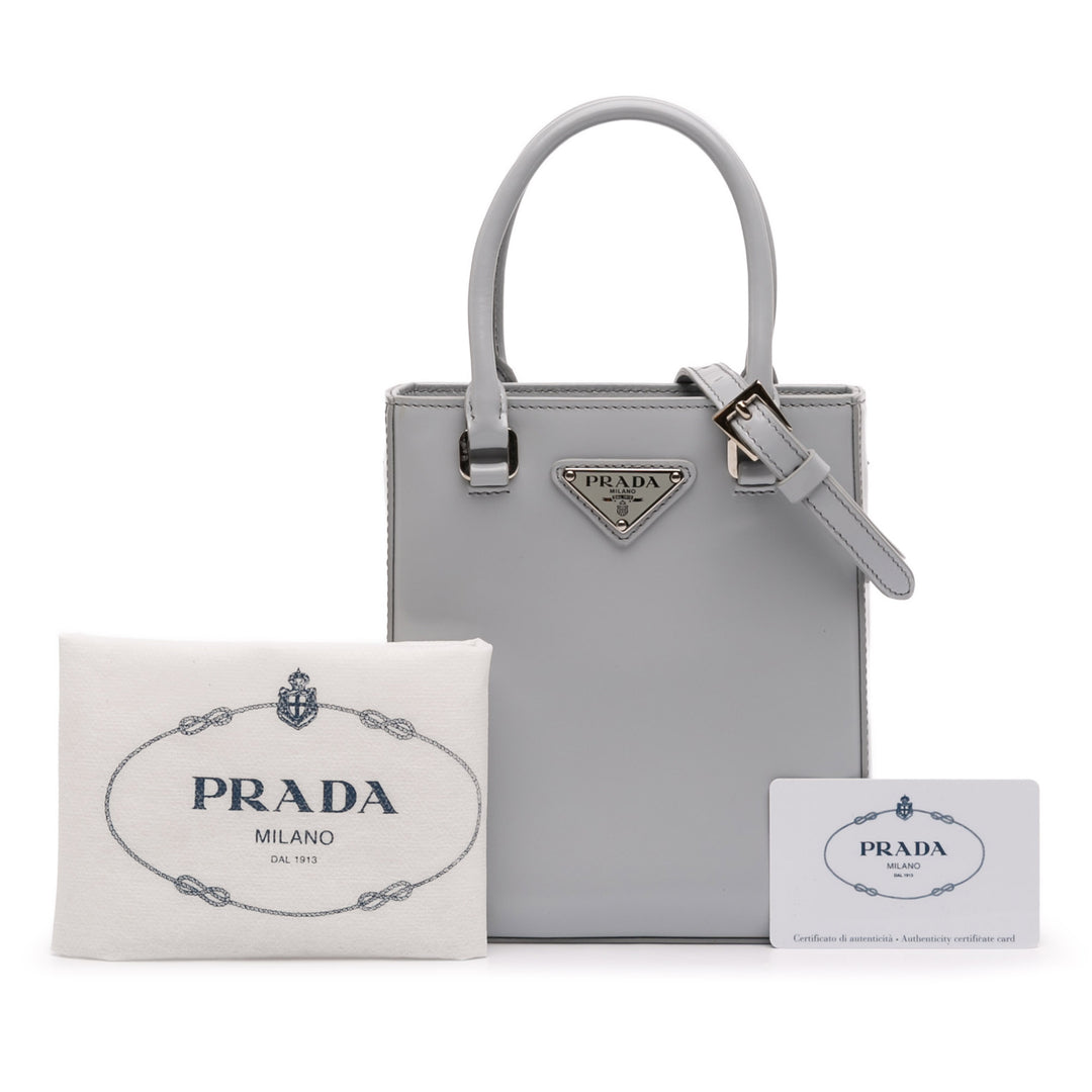 Prada Small Cuir Brushed Cabas