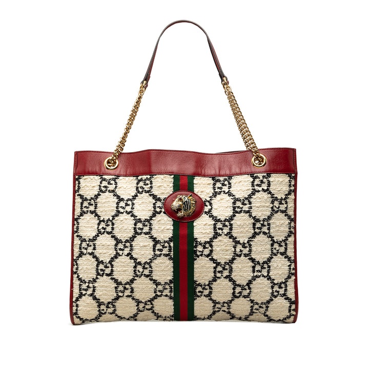 Gucci GG Web Rajah Cabas Grand Tweed