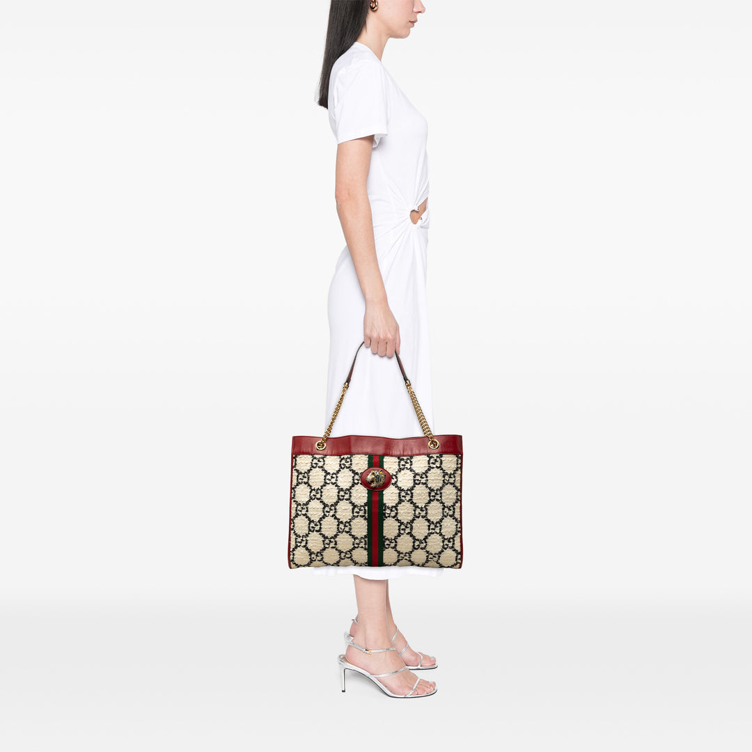 Gucci GG Web Rajah Cabas Grand Tweed