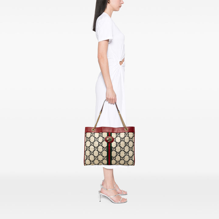 Gucci GG Web Rajah Cabas Grand Tweed