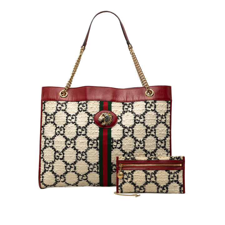 Gucci GG Web Rajah Cabas Grand Tweed