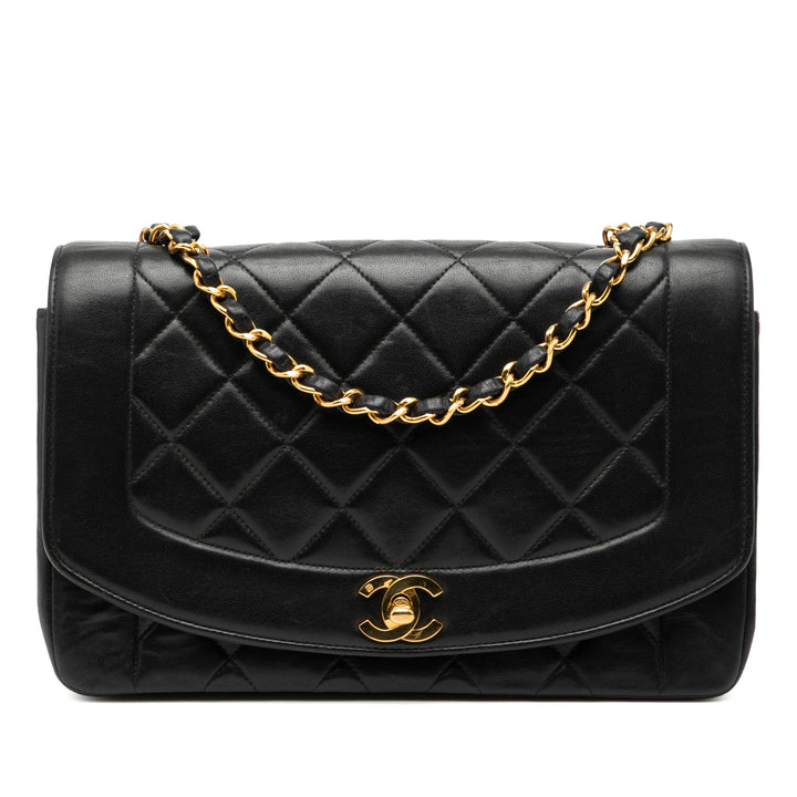 Chanel Medium Cuir d’agneau Diana à rabat