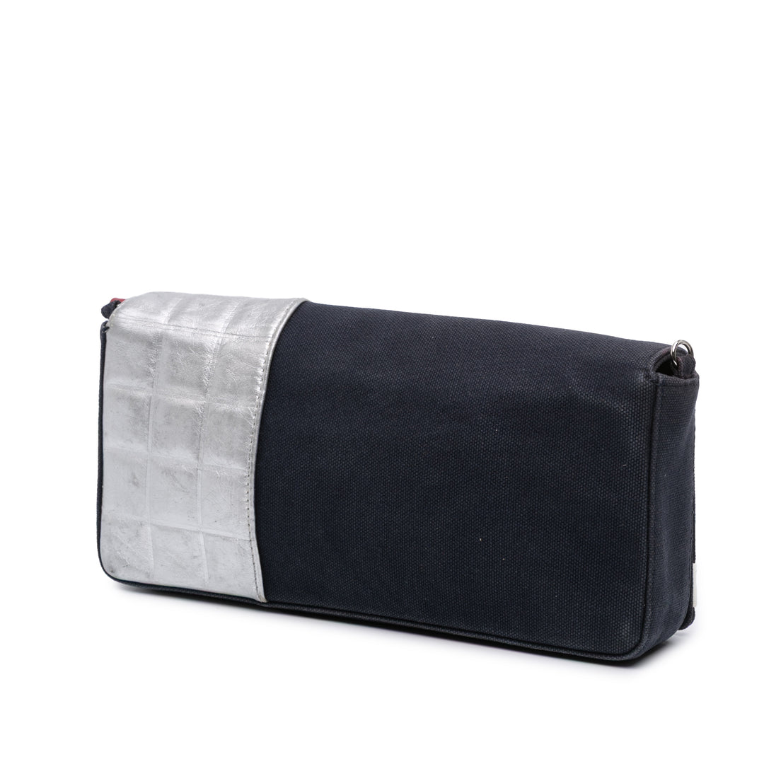 Chanel Multicolor Toile and Cuir No.5 Flap Bleu