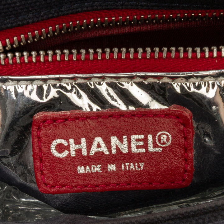 Chanel Multicolor Toile and Cuir No.5 Flap Bleu