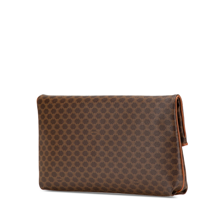 Macadam Coated Canvas Clutch Brown - Gaby Paris