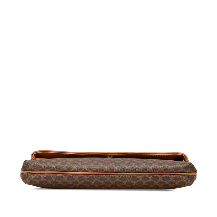 Macadam Coated Canvas Clutch Brown - Gaby Paris