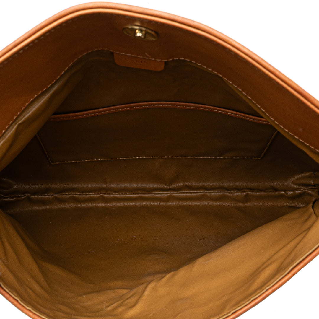 Macadam Coated Canvas Clutch Brown - Gaby Paris