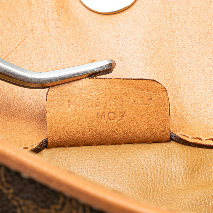 Macadam Coated Canvas Clutch Brown - Gaby Paris