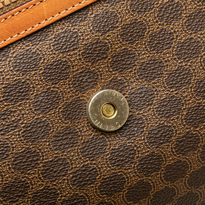 Macadam Coated Canvas Clutch Brown - Gaby Paris