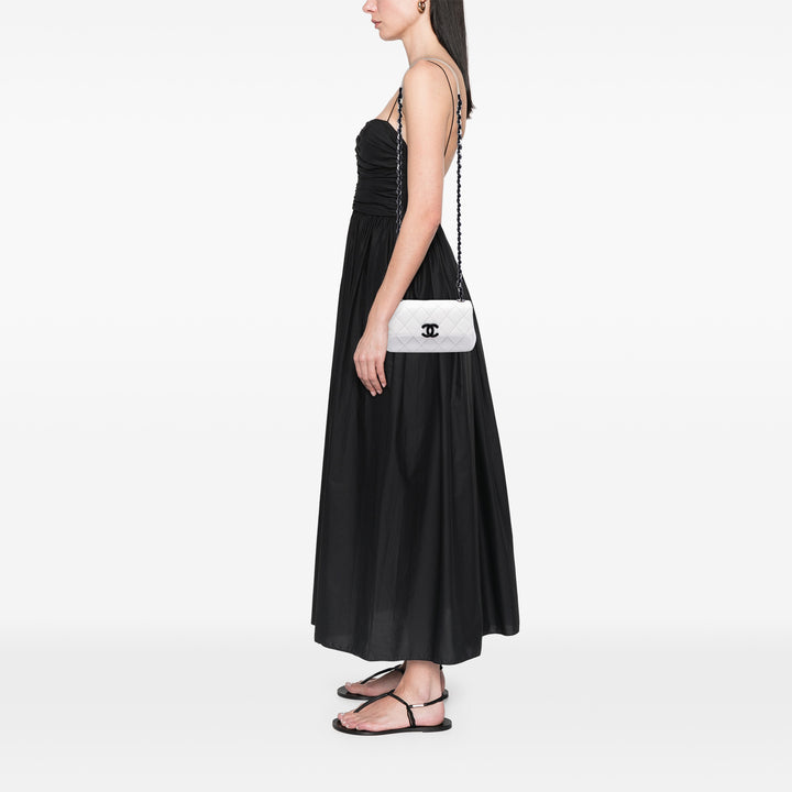 Chanel Matelassé My Everything à rabat Petit Cuir caviar Blanc – vue 6 – GABY PARIS
