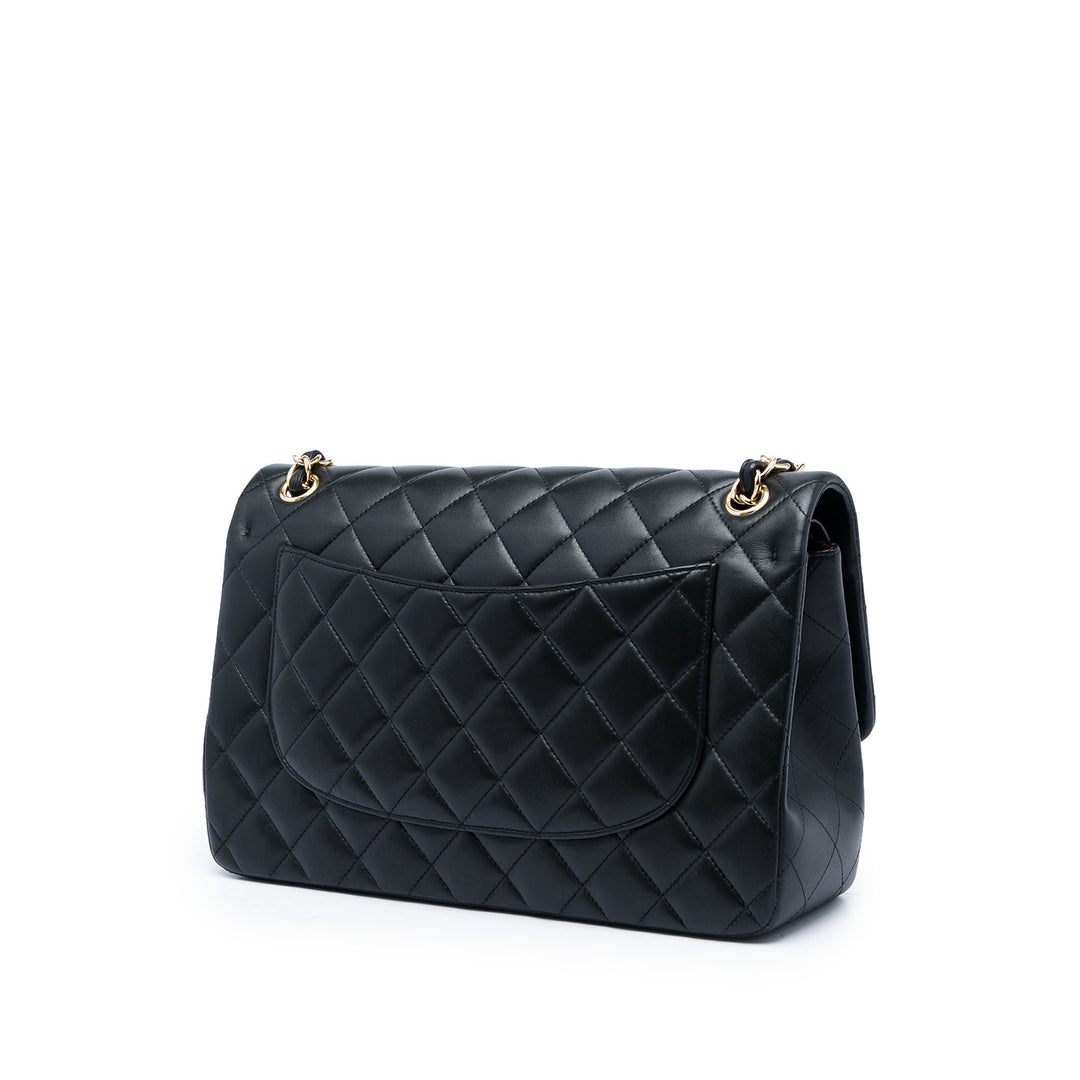 Chanel Classic Double rabat Jumbo Cuir d'agneau Noir – vue 2 – GABY PARIS