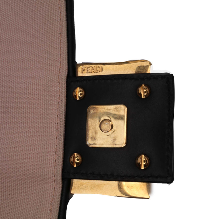 Zucca Embroidered Canvas Baguette Satchel Pink - Gaby Paris