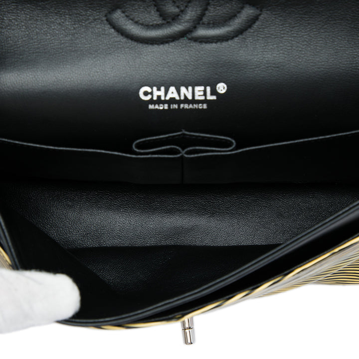 Chanel Classic Rayé Double rabat Moyen Jaune – vue 4 – GABY PARIS