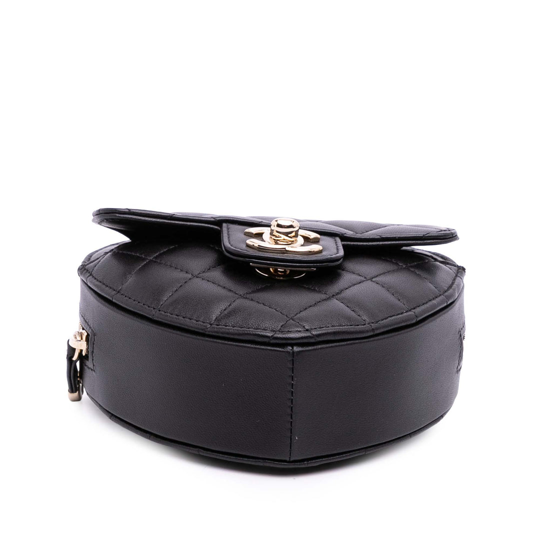 Chanel Mini Cuir d’agneau CC in Love Heart Sac porté croisé