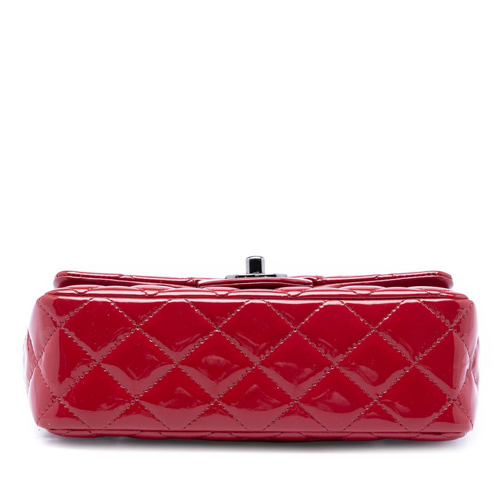 Chanel Mini Rectangular Classic Cuir verni Simple rabat