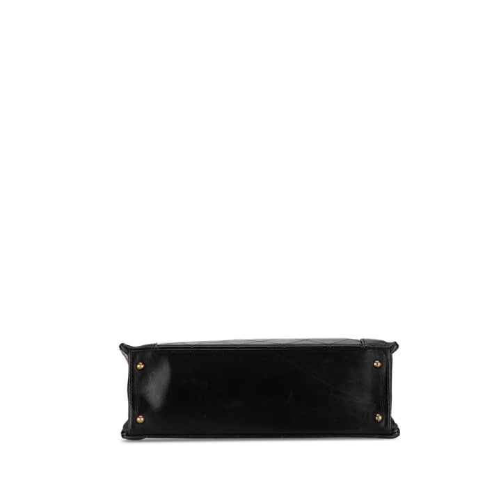 CC Quilted Calfskin Tote Black - Gaby Paris