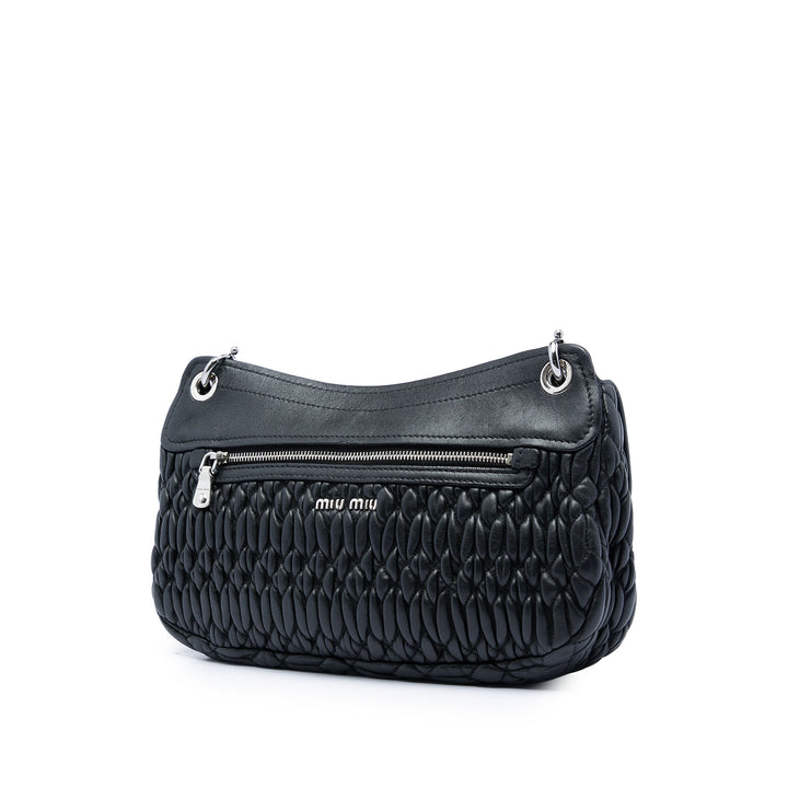 Miu Miu Matelasse Cristal à rabat Sac Cuir nappa
