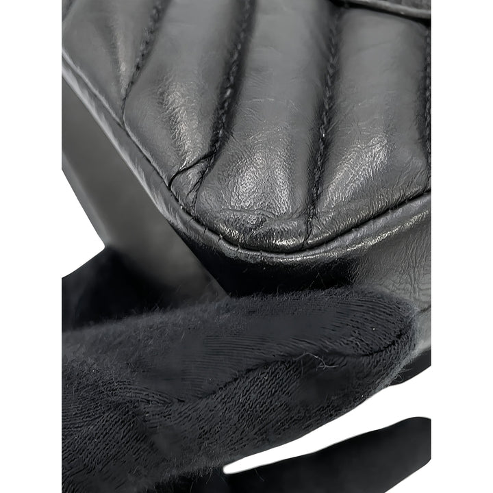 Chanel Chevron So Reissue 2.55 Double rabat 225 Cuir d'agneau Noir – vue 10 – GABY PARIS