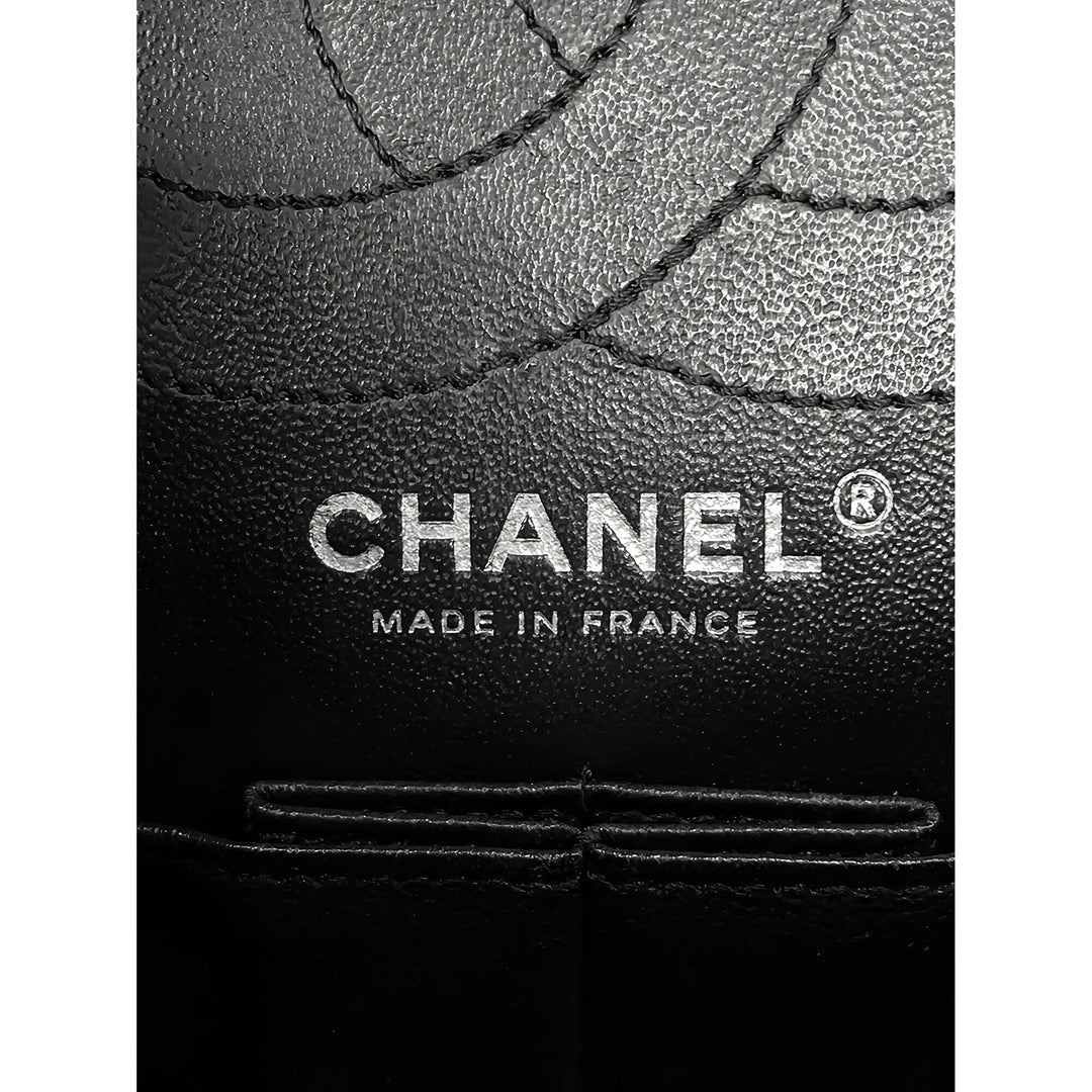 Chanel Chevron So Reissue 2.55 Double rabat 225 Cuir d'agneau Noir – vue 4 – GABY PARIS