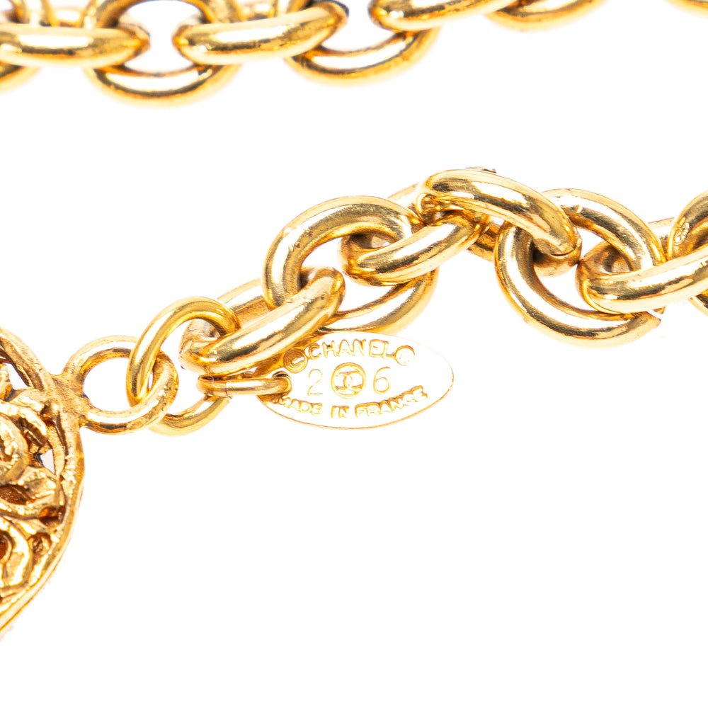 CC Gold Plated Medallion Chain Link Belt Gold - Gaby Paris