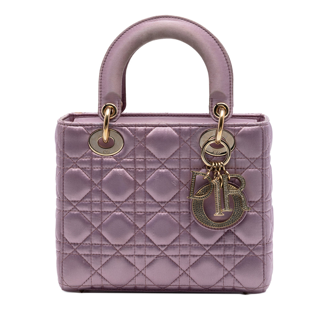 Dior Small Satin Cannage Swarovski Lady Dior