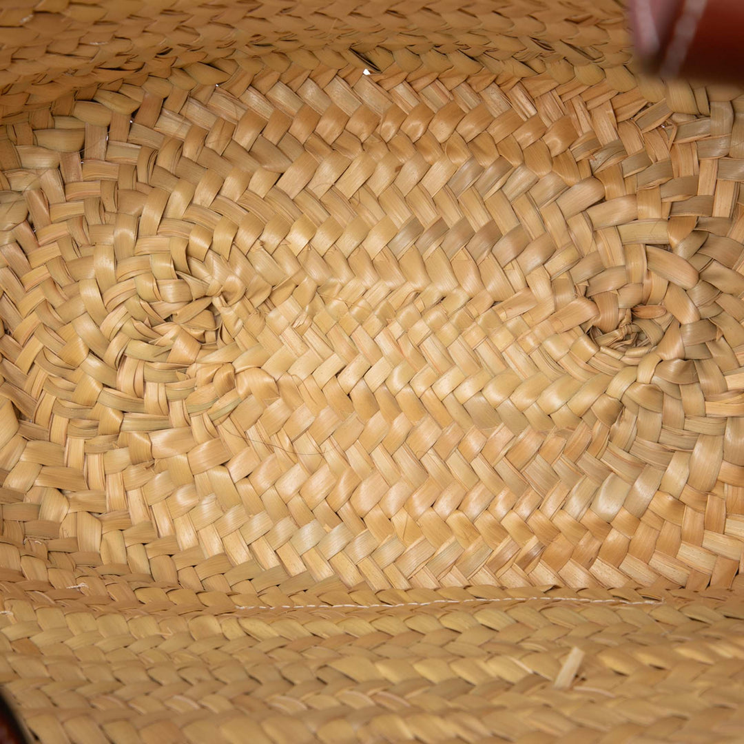 LOEWE Large brodé Raffia Basket Cabas