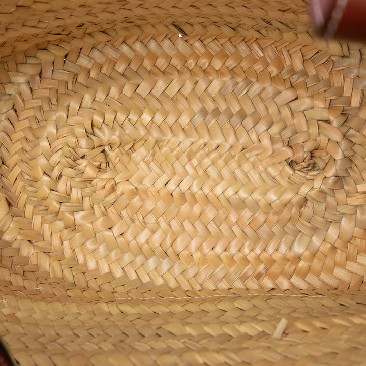 LOEWE Large brodé Raffia Basket Cabas