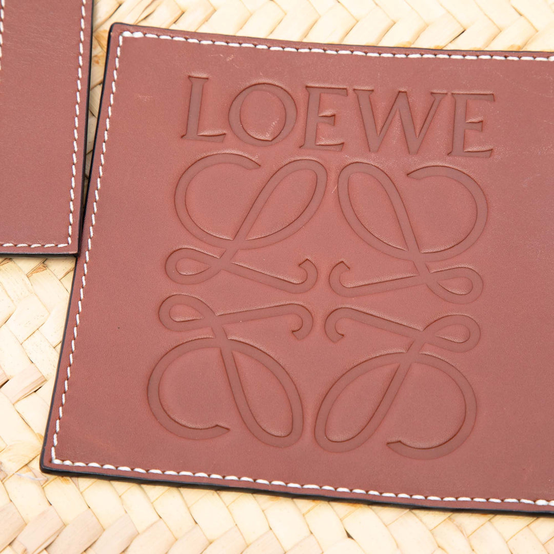 LOEWE Large brodé Raffia Basket Cabas