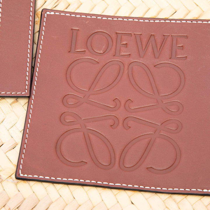 LOEWE Large brodé Raffia Basket Cabas