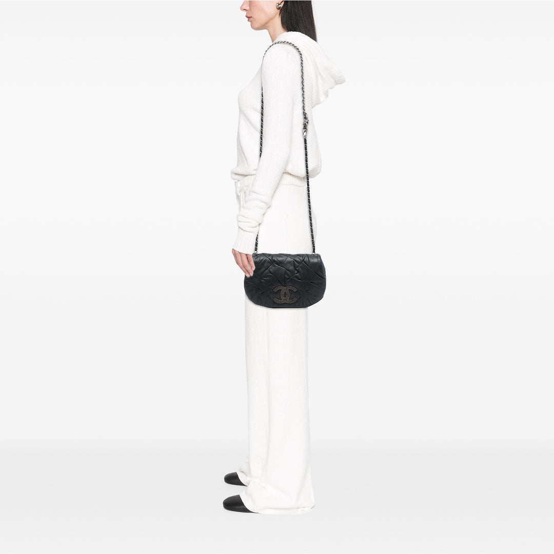 Chanel Iridescent Cuir de veau East Glint à rabat