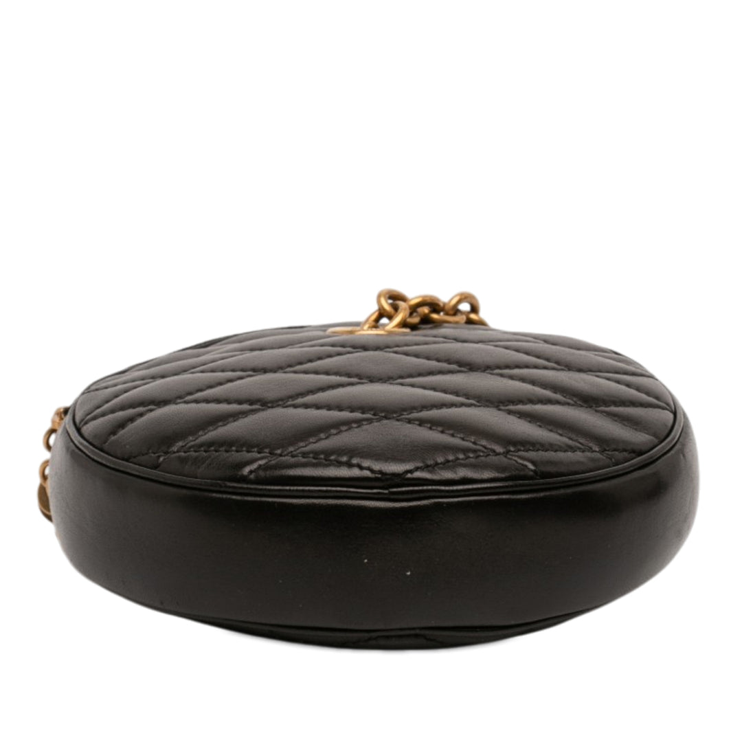 Saint Laurent Matelassé Le Maillon Rond Pompon Chain Sac porté croisé