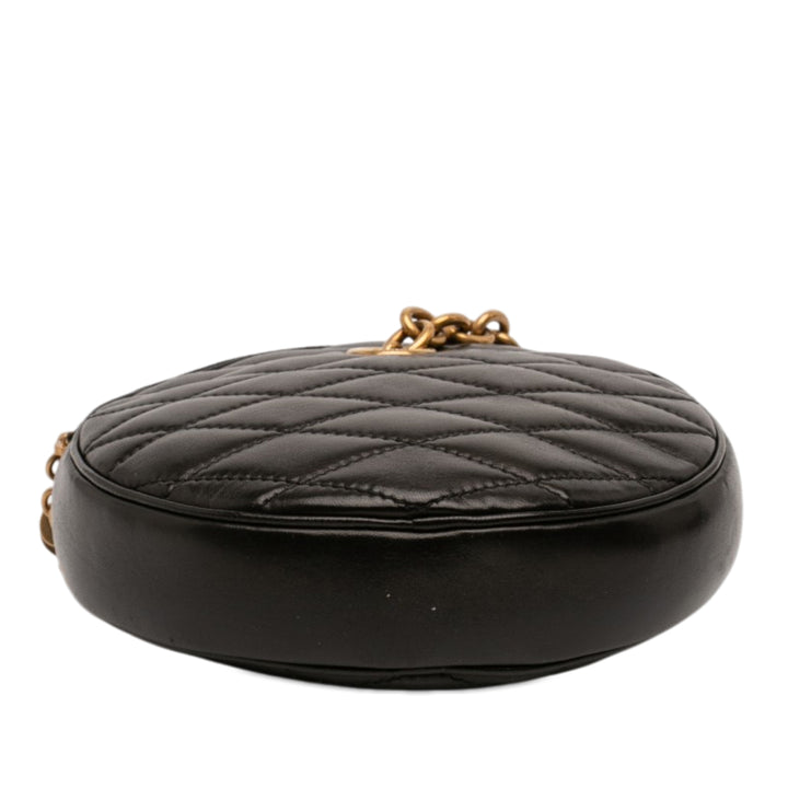 Saint Laurent Matelassé Le Maillon Rond Pompon Chain Sac porté croisé