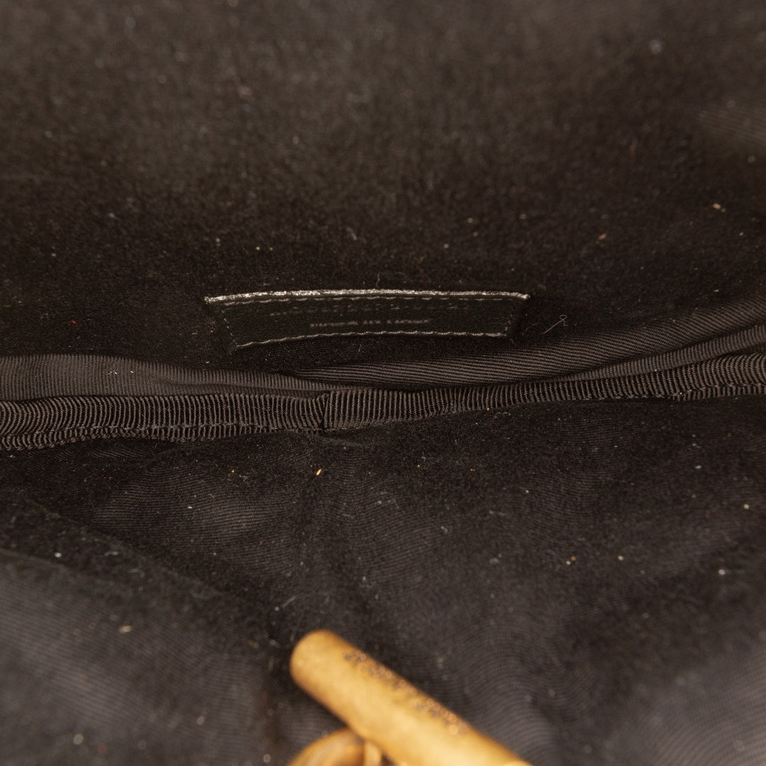 Saint Laurent Matelassé Le Maillon Rond Pompon Chain Sac porté croisé