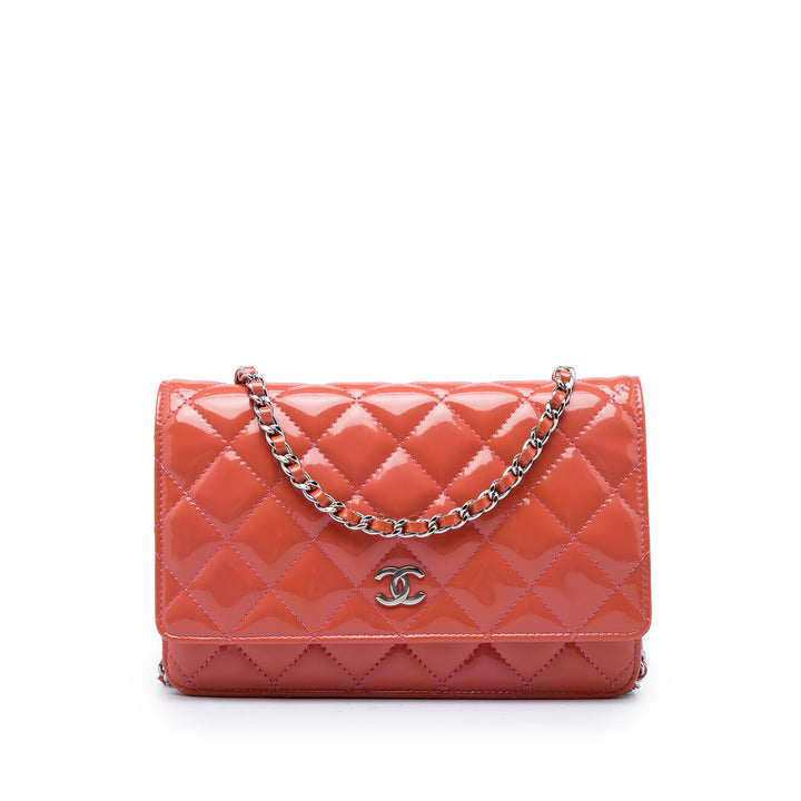 CC Matelassé Wallet on Chain Rose