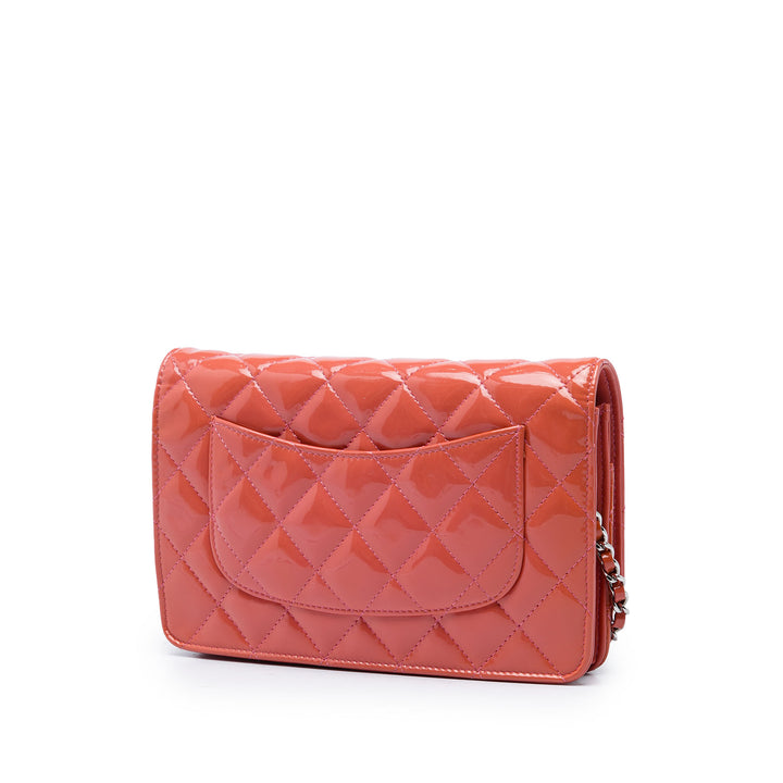 CC Matelassé Wallet on Chain Rose