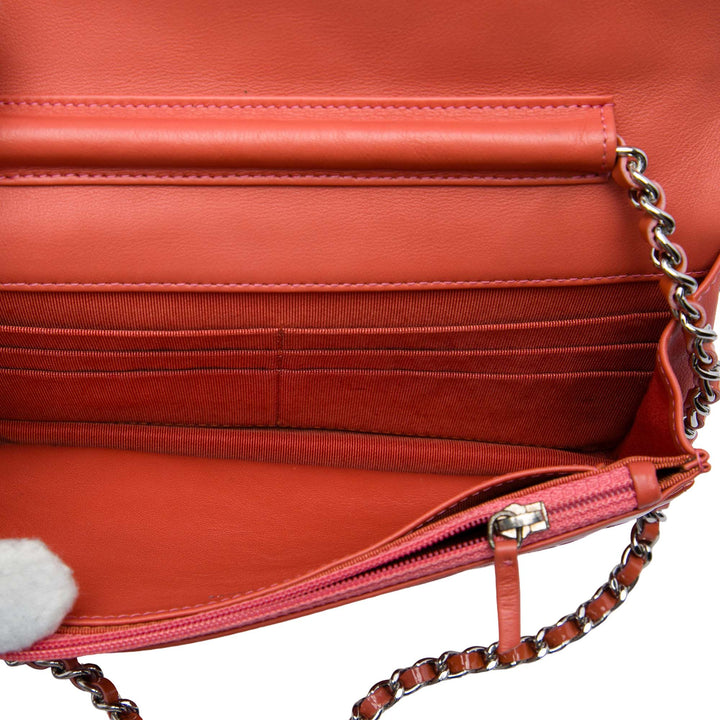 CC Matelassé Wallet on Chain Rose