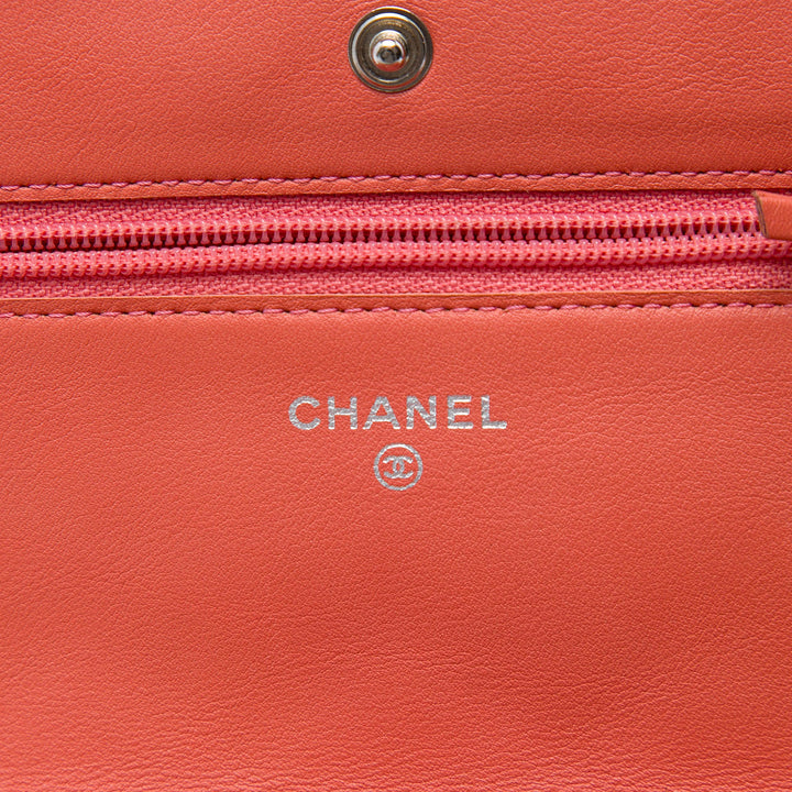 CC Matelassé Wallet on Chain Rose