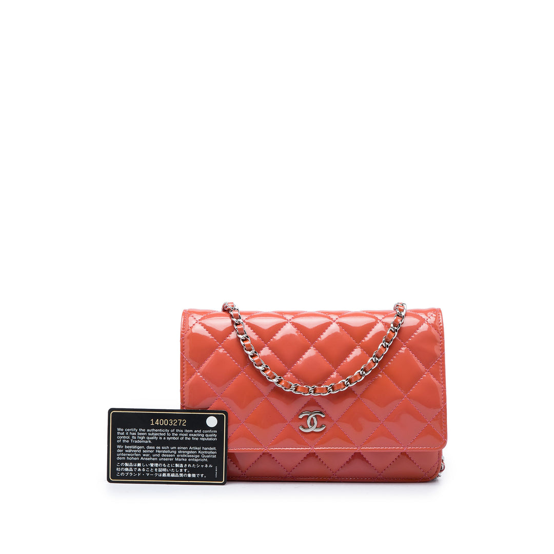 CC Matelassé Wallet on Chain Rose