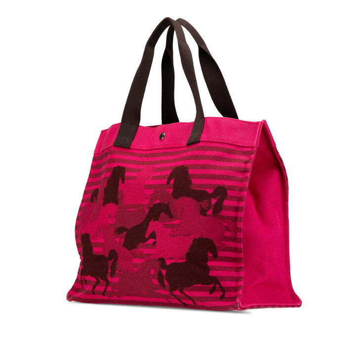 Toile Chevaux En Camouflage Beach Tote Pink - Gaby Paris