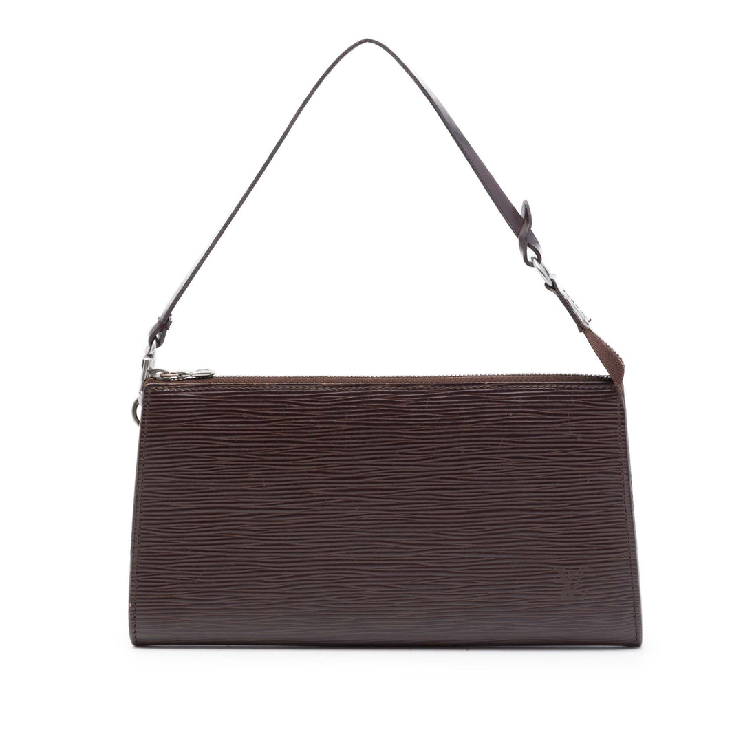 Pochette Accessoires Épi Marron
