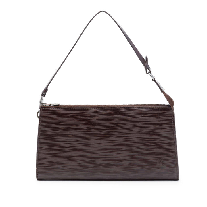 Pochette Accessoires Épi Marron