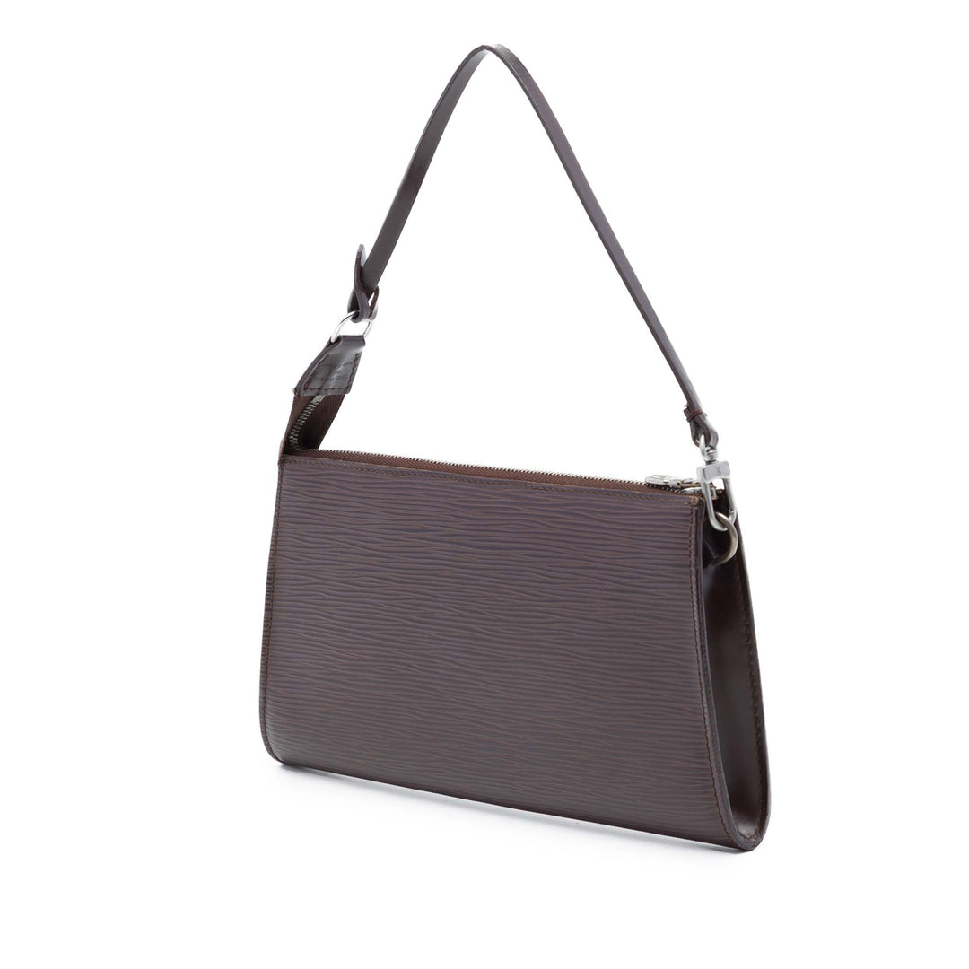 Pochette Accessoires Épi Marron