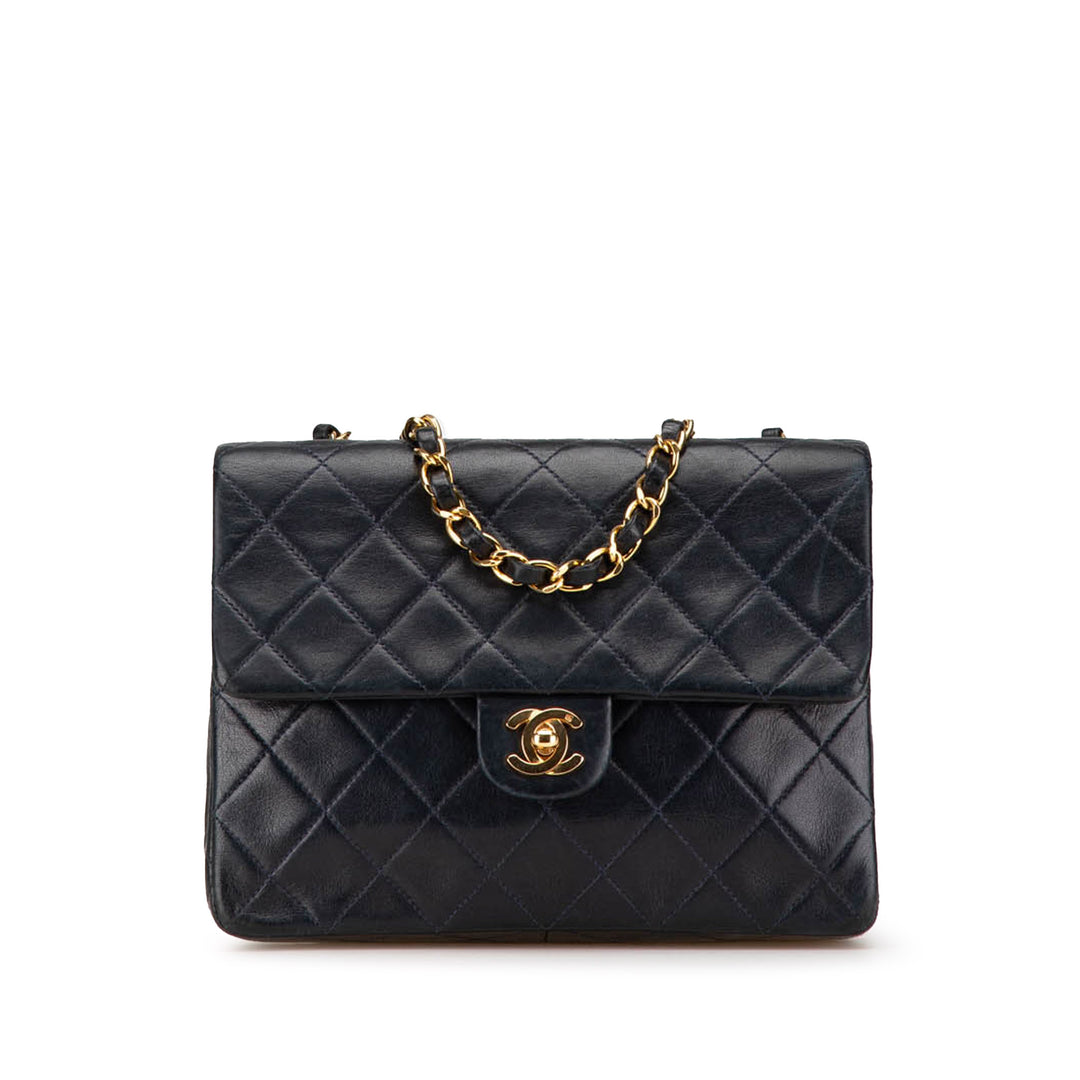 Mini Classic Lambskin Single Flap Black - Gaby Paris